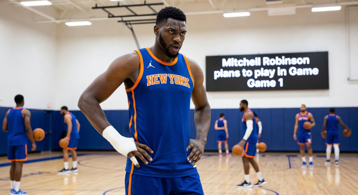 Mitchell Robinson plans to play in Game 1