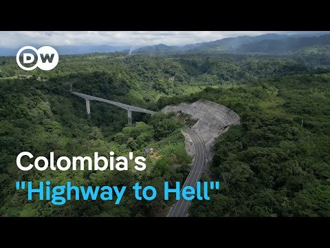 DW News thumbnail showing China infrastructure project in Colombia