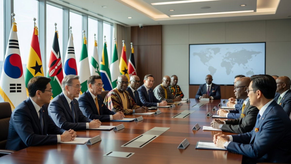 Foreign ministers from South Korea and African nations at the inaugural Korea-Africa Foreign Ministers' Meeting in Seoul