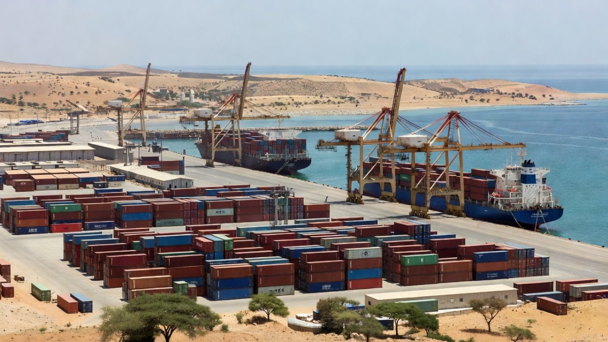 Port of Berbera in Somaliland on the Gulf of Aden coast, a key strategic maritime location
