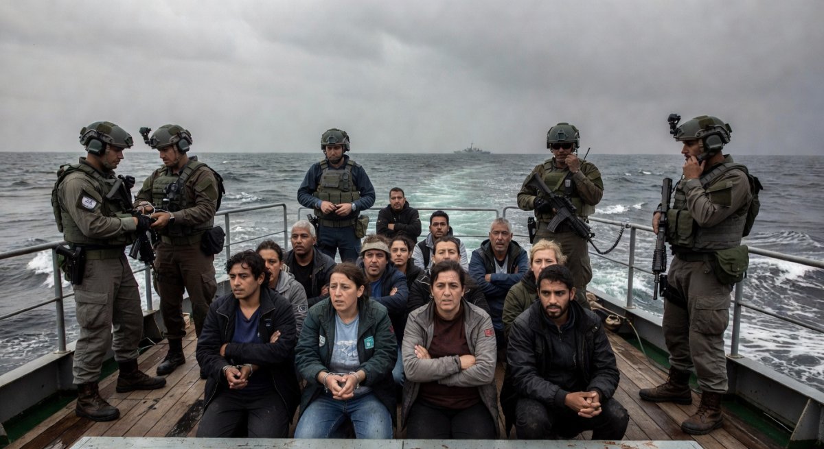 Gaza flotilla activists detention by Israeli forces