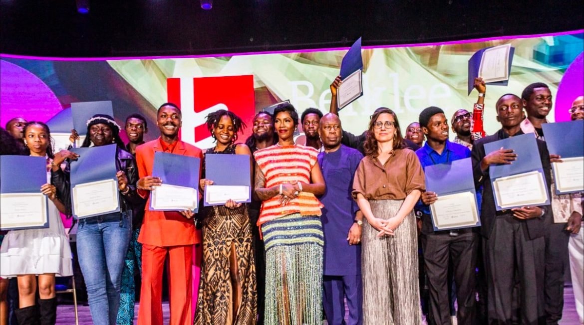 Participants at the Berklee in Nigeria Tiwa Savage Intensive Music Program at the National Theatre in Lagos