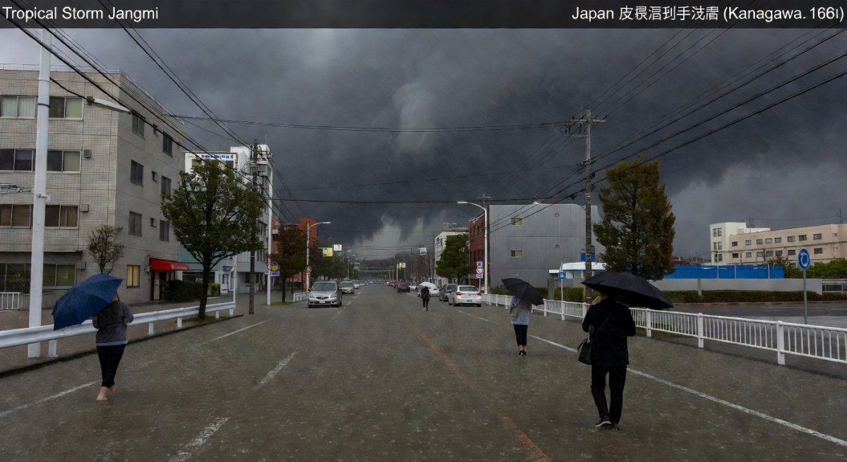 Tropical Storm Jangmi Slams Japan — 23 Injured as Kanagawa Faces Extreme Rain Band Alert