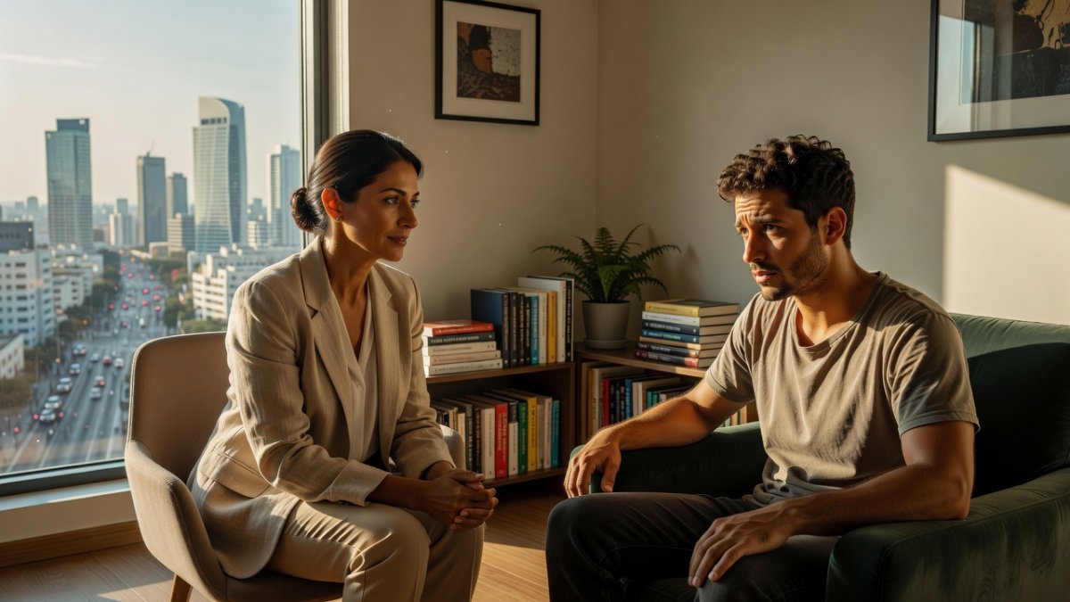 Therapy session in Tel Aviv - trauma counseling for Israelis after October 7