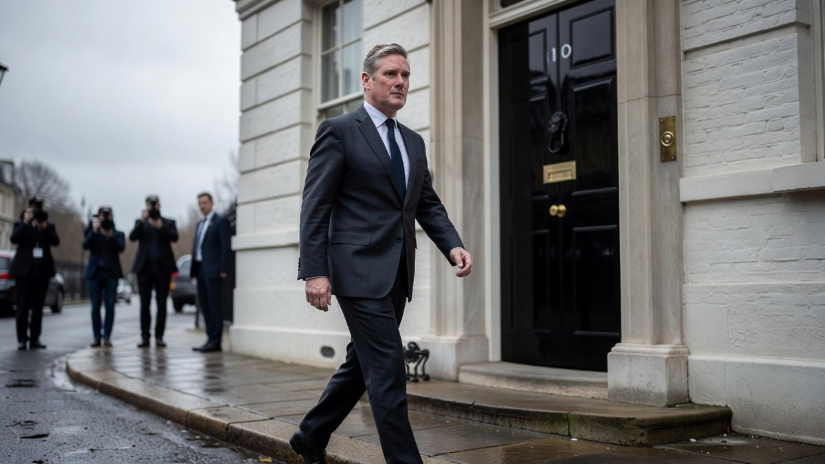 UK Prime Minister Keir Starmer outside Downing Street