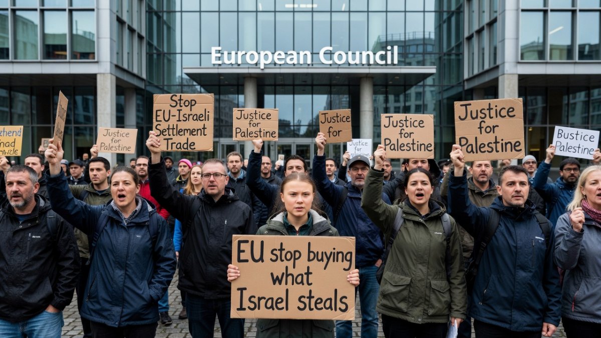 Brussels Rally Demands EU End Trade With Illegal Settlements
