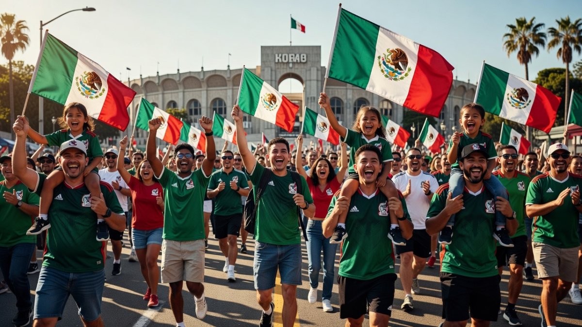 Mexican-Americans Fill Los Angeles in Green for El Tri at World Cup