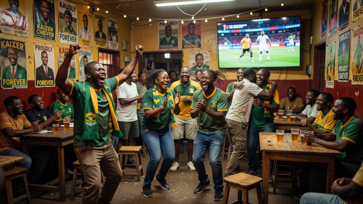 South African football fans watching World Cup 2026