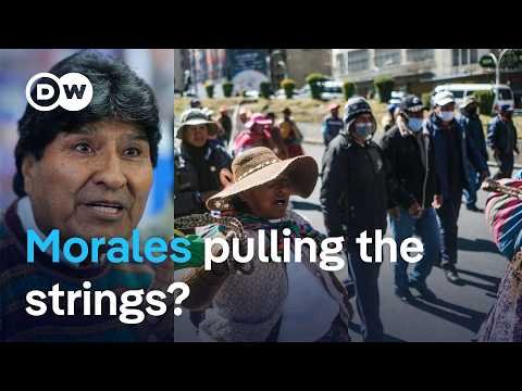 DW News thumbnail showing Bolivia crisis coverage