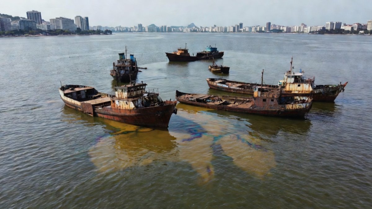 Brazil's Haunting Ship Graveyard: Guanabara Bay's Abandoned Vessels Poison Communities and the Sea