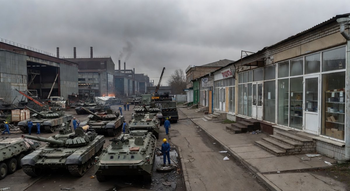 Contrast between Russian defense industry and civilian economy