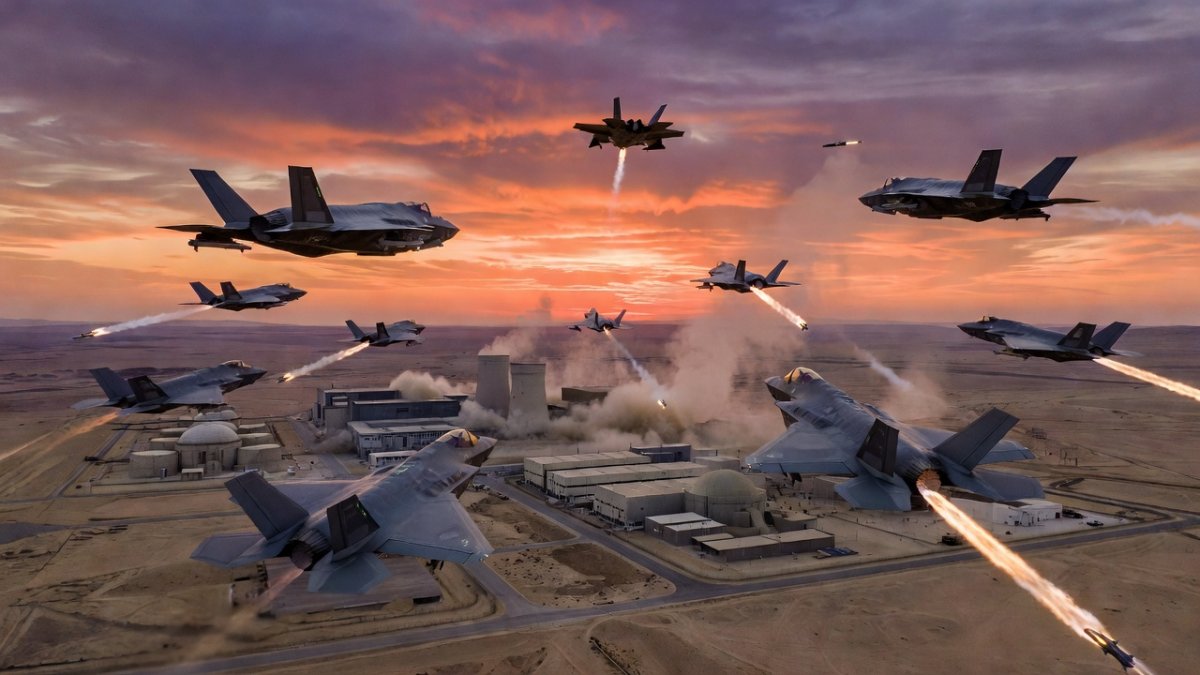 Israeli fighter jets in operation over Iranian territory during Operations Rising Lion and Roaring Lion