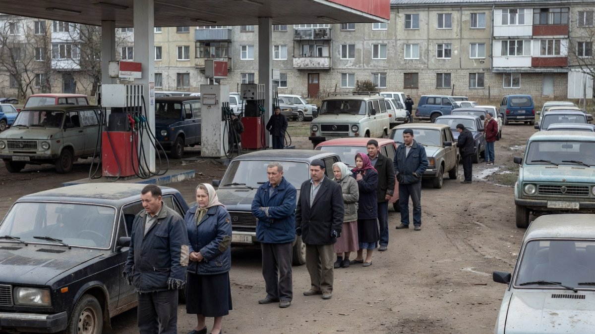 Russians queueing at fuel stations amid regional gasoline restrictions