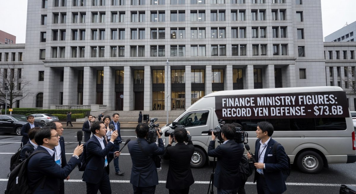 Japan used record $73.6 billion to support yen over past month