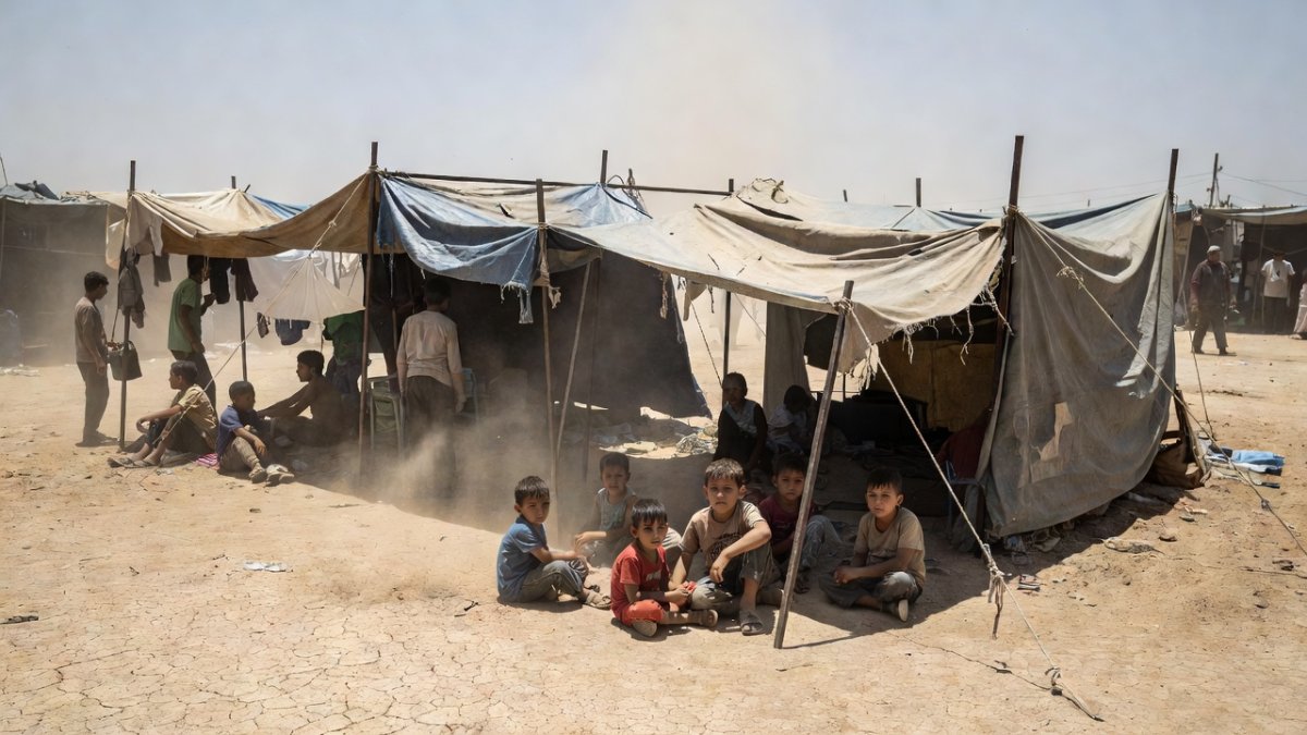 Gaza Heatwave Turns Deadly as Israeli Blockade Blocks Vital Aid, Displaced Families Say