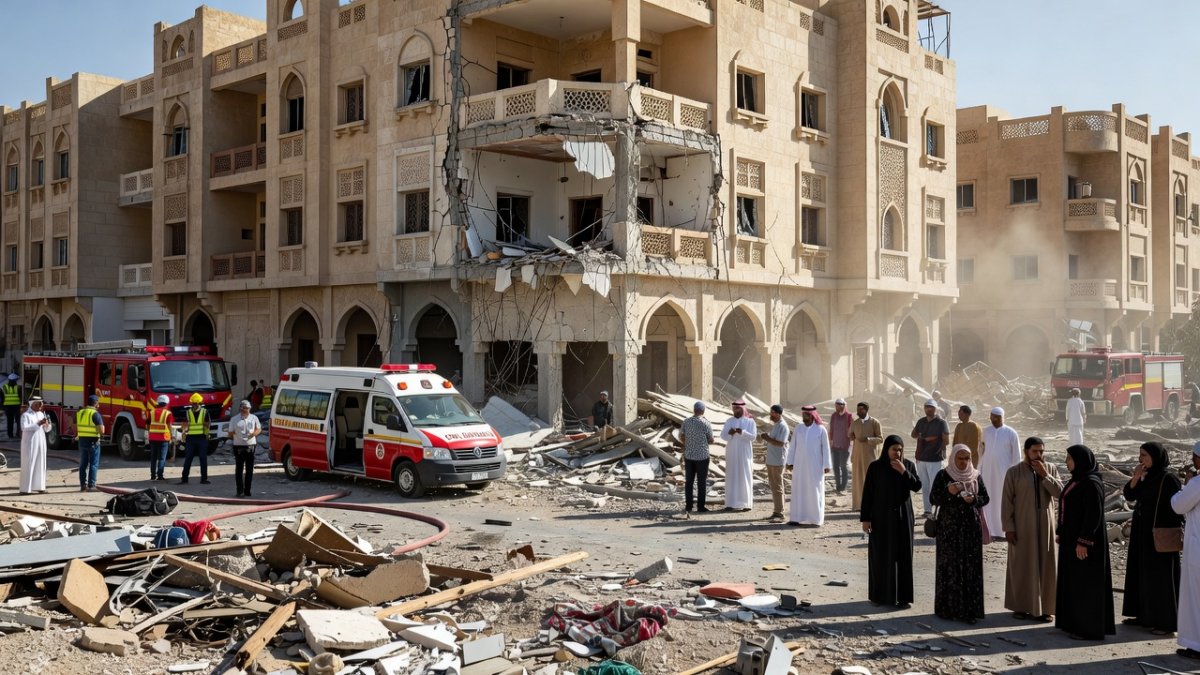 Damage reported in a Bahraini residential area after missile strikes