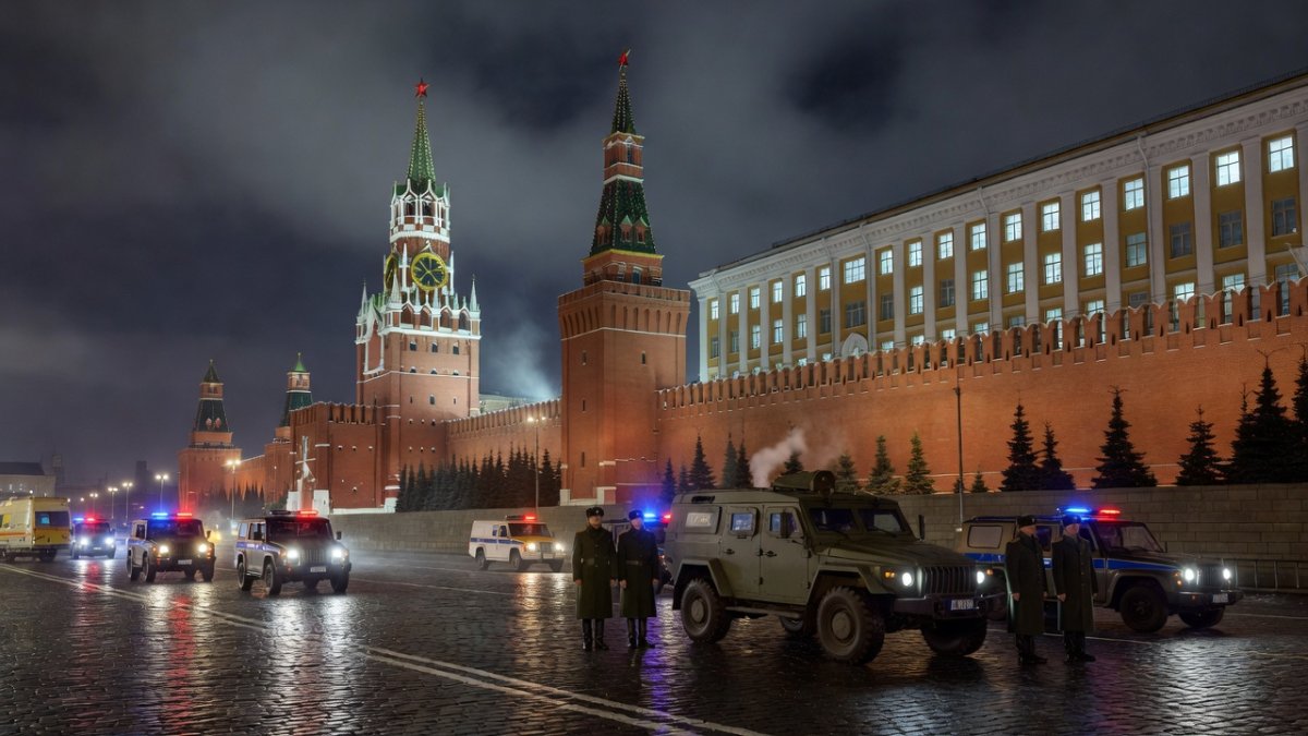 Kremlin and Russian Defense Ministry building