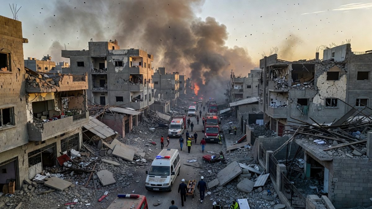 Israeli air strike damage in Beirut's southern suburbs