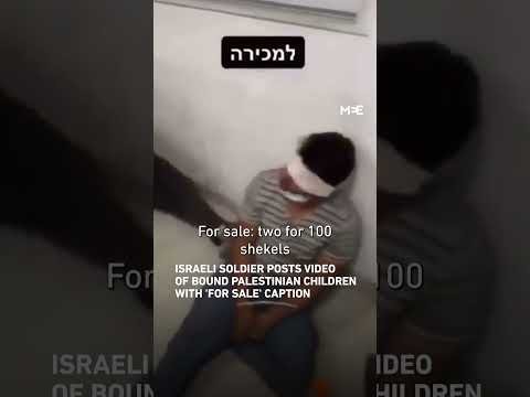 Middle East Eye video thumbnail showing the incident involving Palestinian children