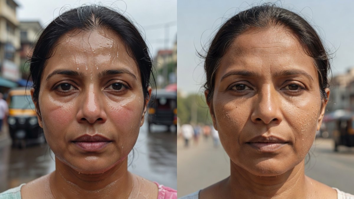 Comparison of Indian skin types across different climate regions