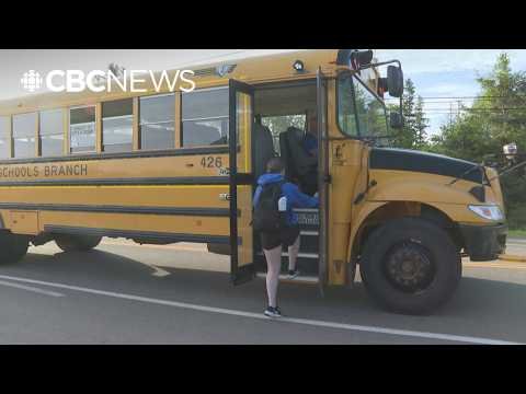 CBC News report thumbnail showing P.E.I. school bus safety concerns