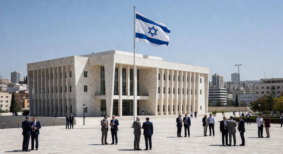Knesset building in Jerusalem, seat of the Israeli parliament