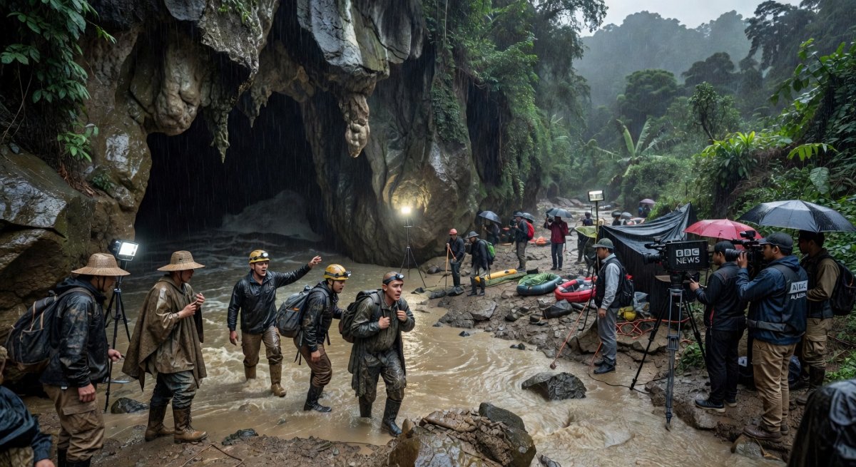Heavy Rains Threaten Search for Two Missing in Laos Cave