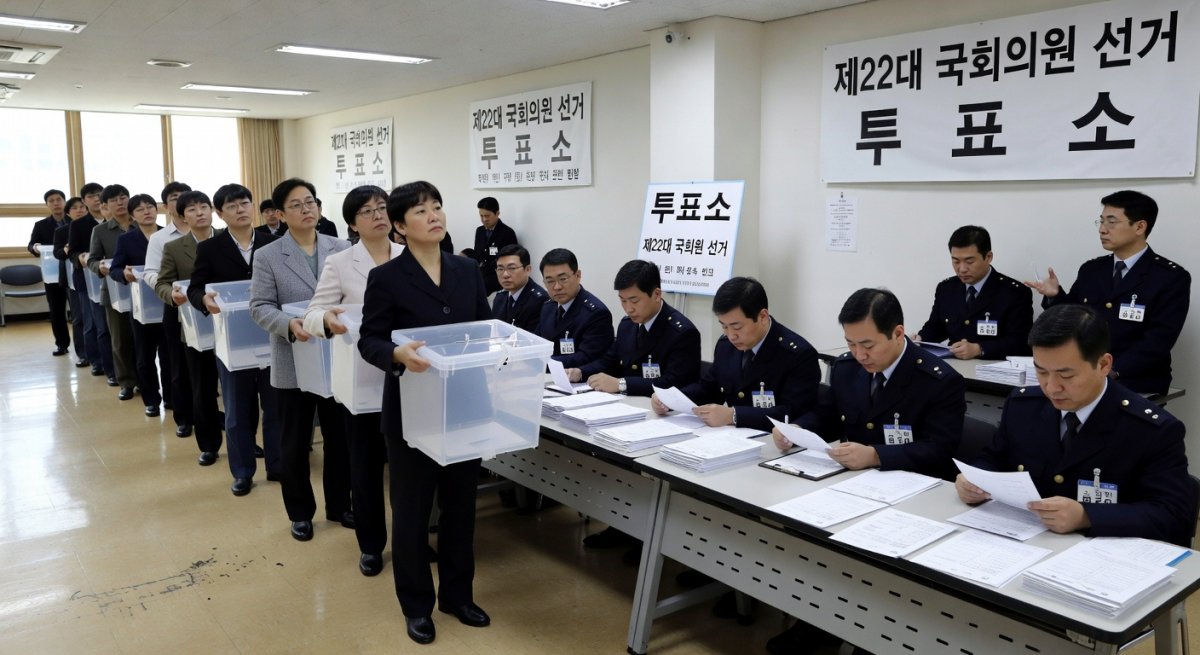 South Korean voters at a polling station in Seoul during the June 3 local elections
