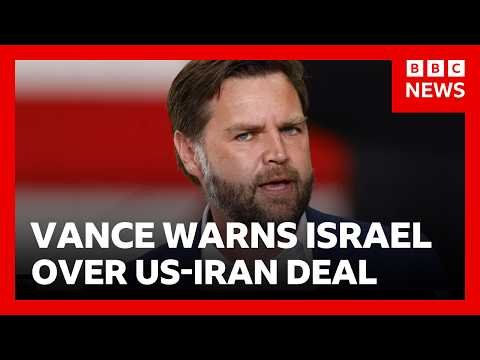 BBC News thumbnail showing JD Vance at the White House press briefing