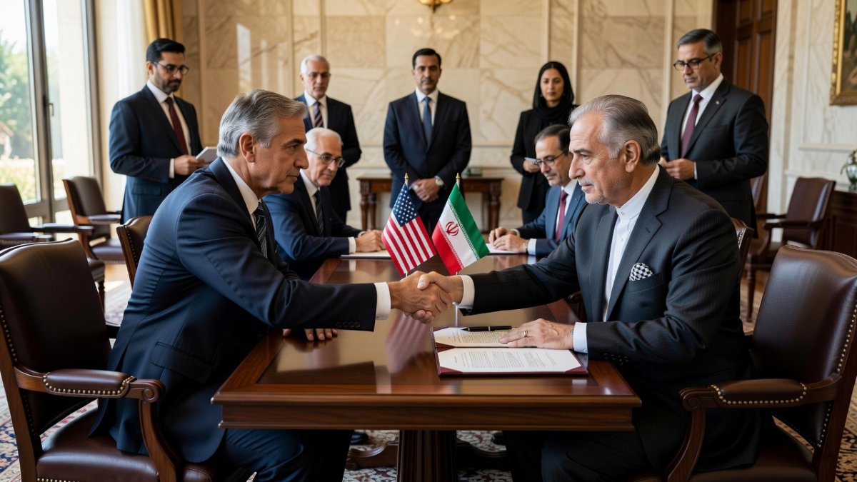 US and Iranian officials signing the Islamabad Memorandum