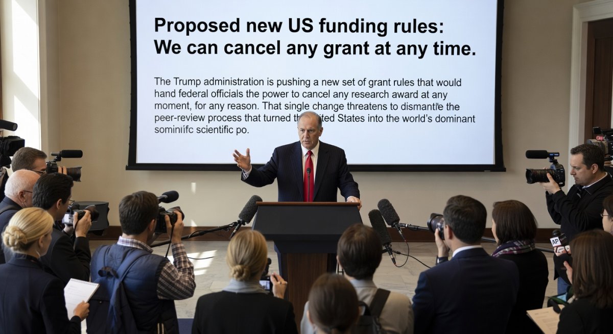 Proposed new US funding rules: We can cancel any grant at any time