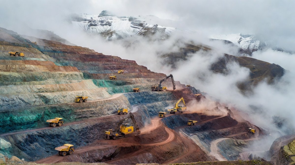 Copper mine in the Peruvian Andes