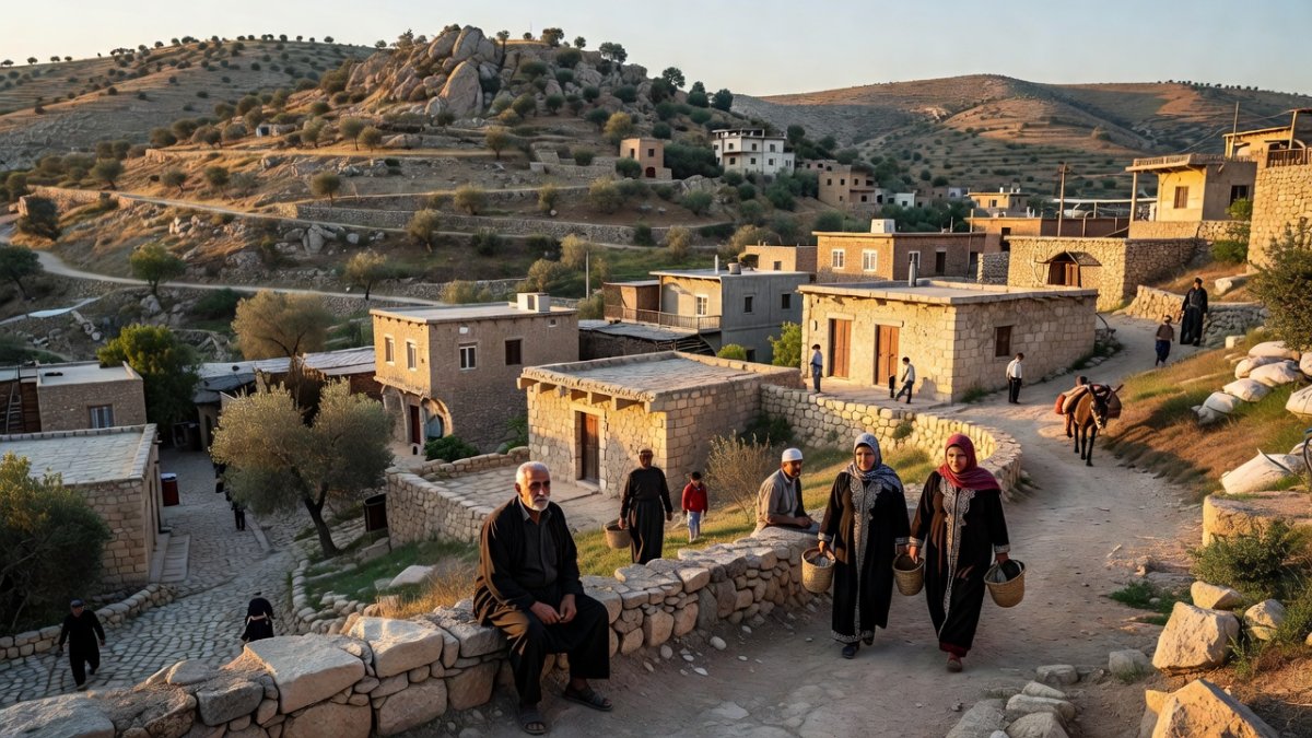 Landscape of Sweida Governorate, southern Syria