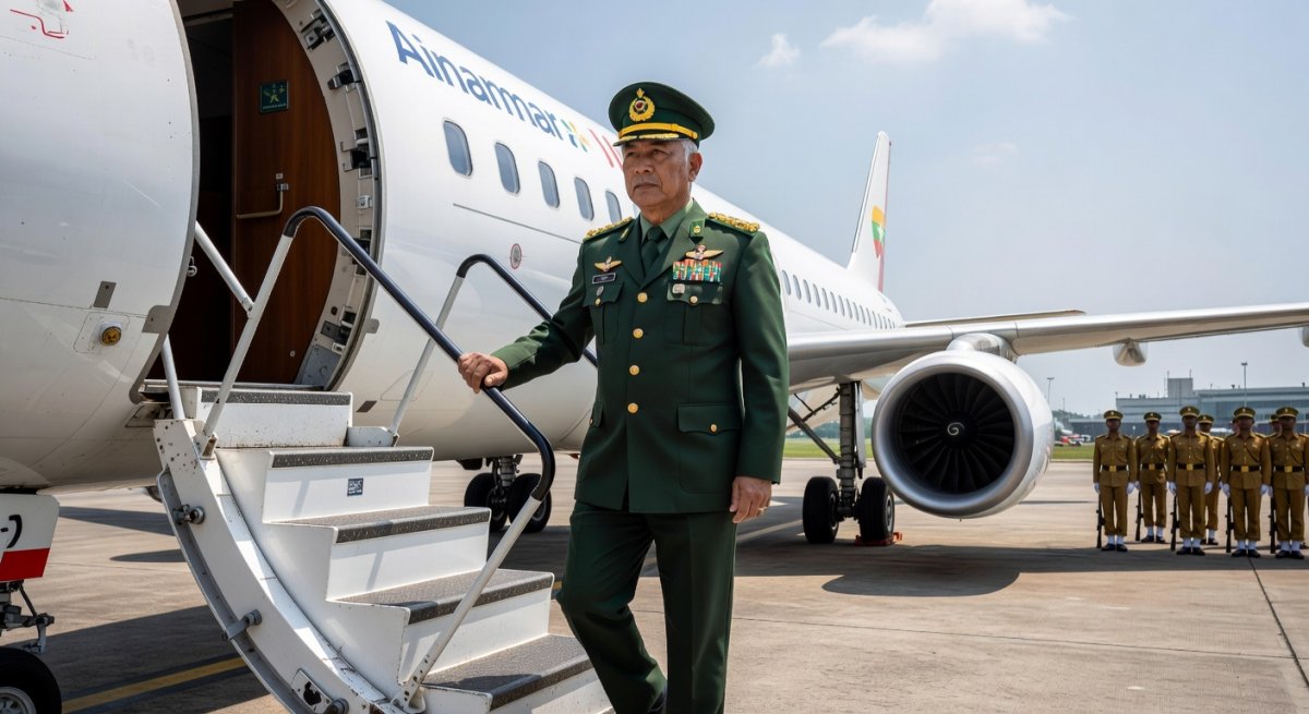 Myanmar’s junta chief turned president heads to India, with an eye on China