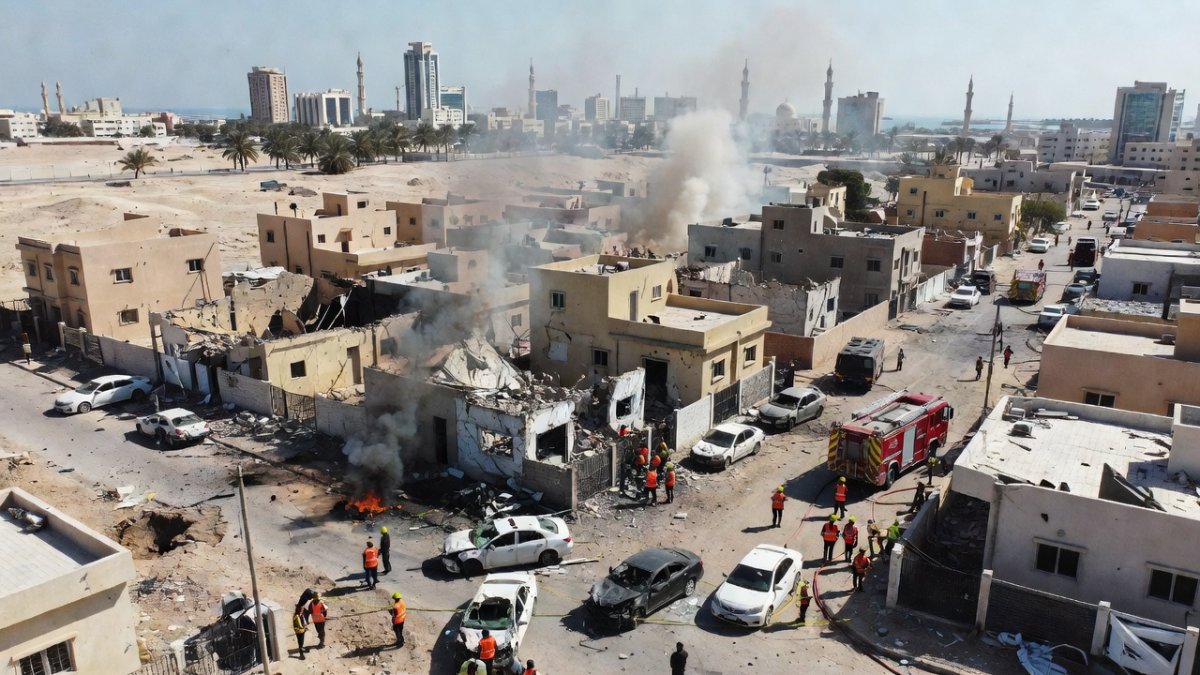 Damage in Bahrain residential areas after Iranian strikes