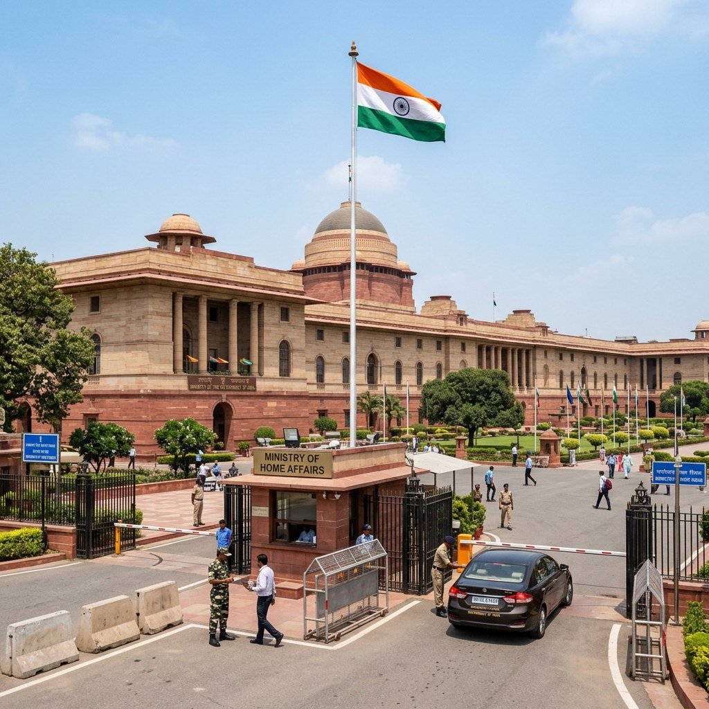 MeitY headquarters in New Delhi amid the Centre's scrutiny of Meta