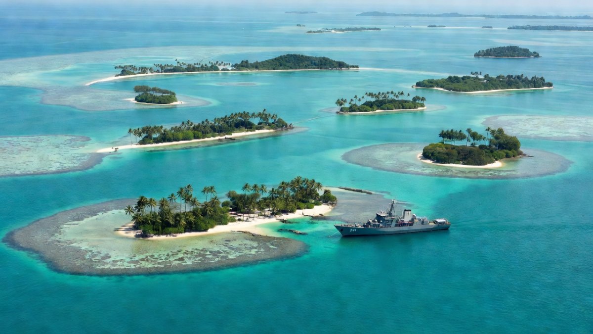 South China Sea maritime scene near the Spratly Islands