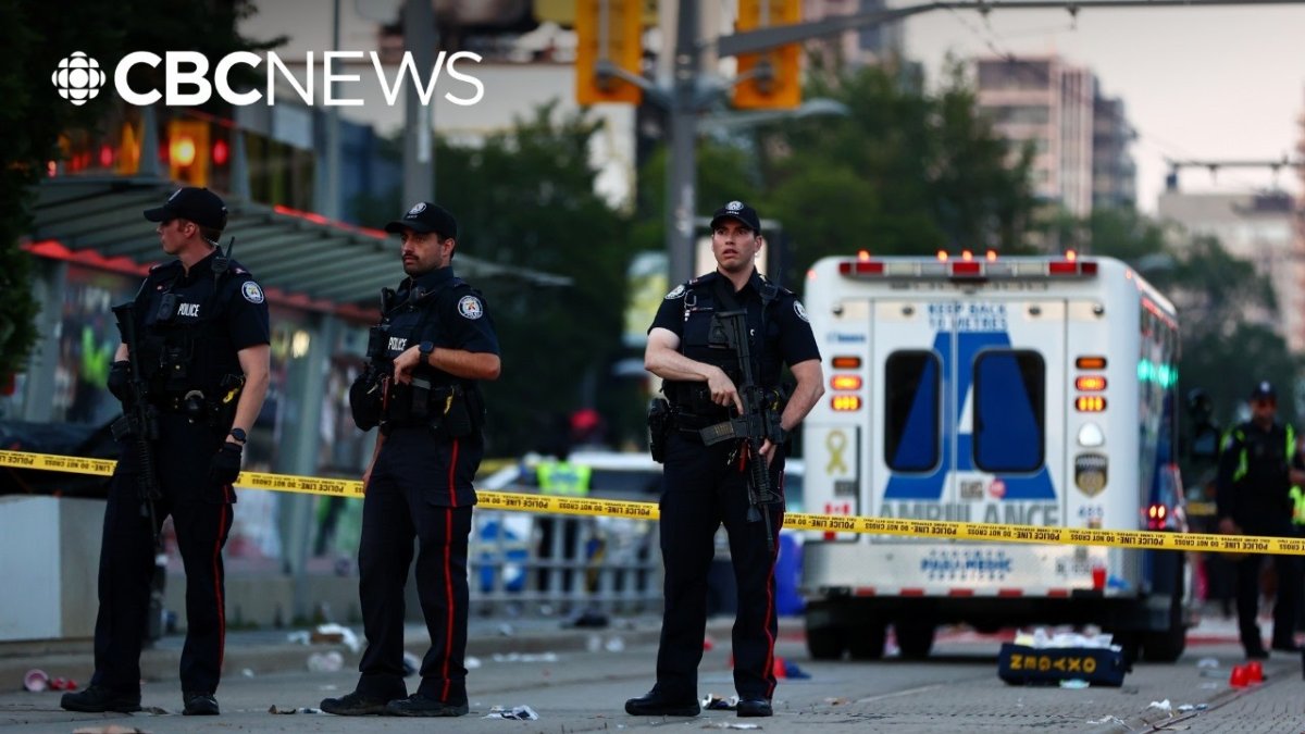 Emergency responders attend to victims on St. Clair Avenue West following the gunfire at the 2026 Salsa on St. Clair festival