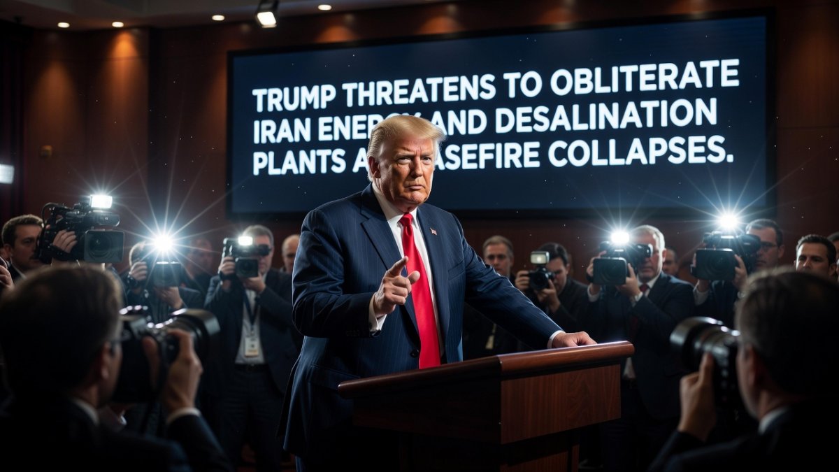 Trump Threatens to Obliterate Iran Energy and Desalination Plants as Ceasefire Collapses