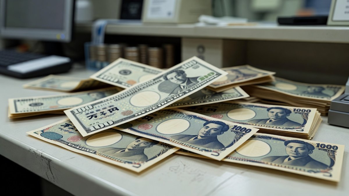 Yen to US dollar exchange rate chart showing depreciation trend