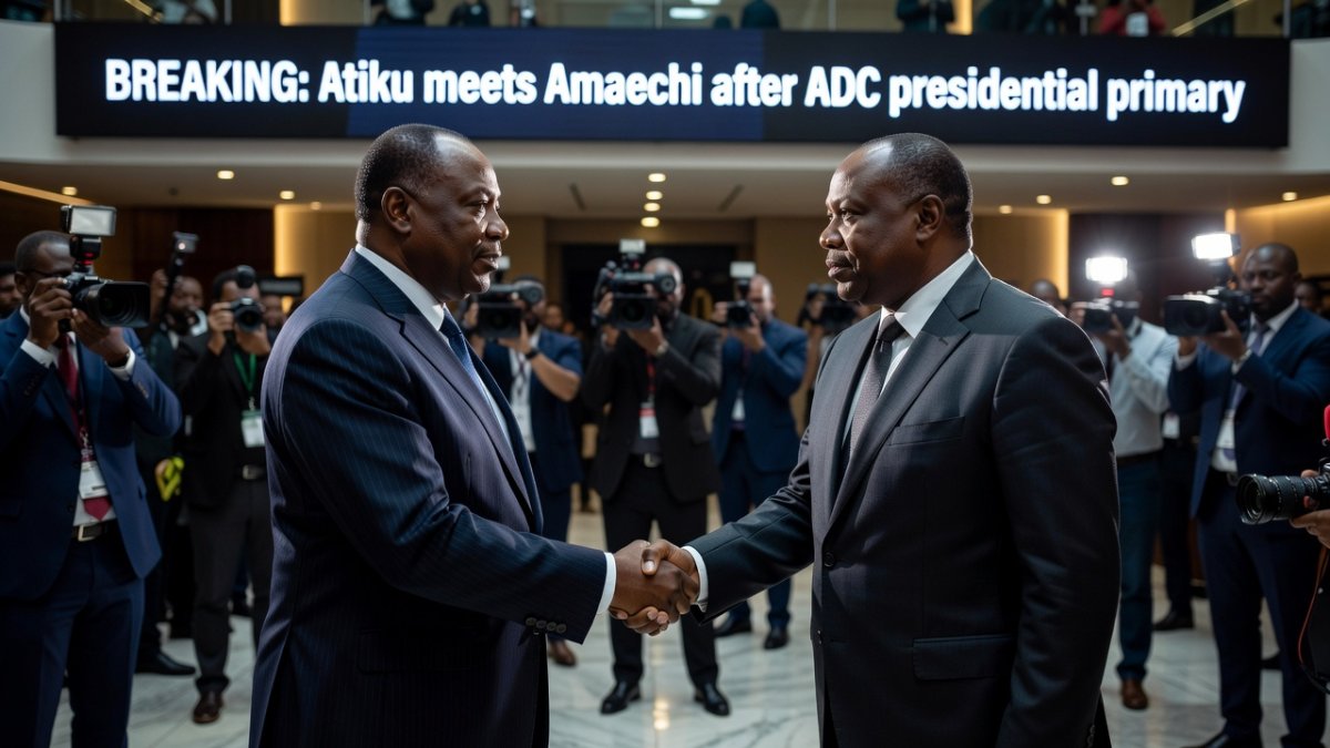 BREAKING: Atiku meets Amaechi after ADC presidential primary