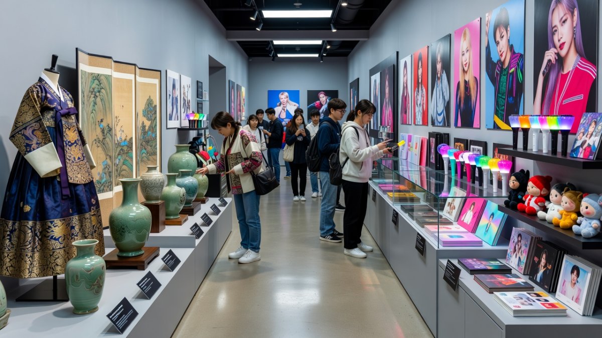 South Korean cultural exports display at an international event