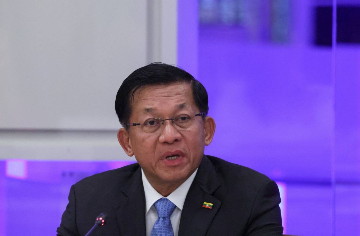 Myanmar Leader Min Aung Hlaing Calls on Japanese Firms