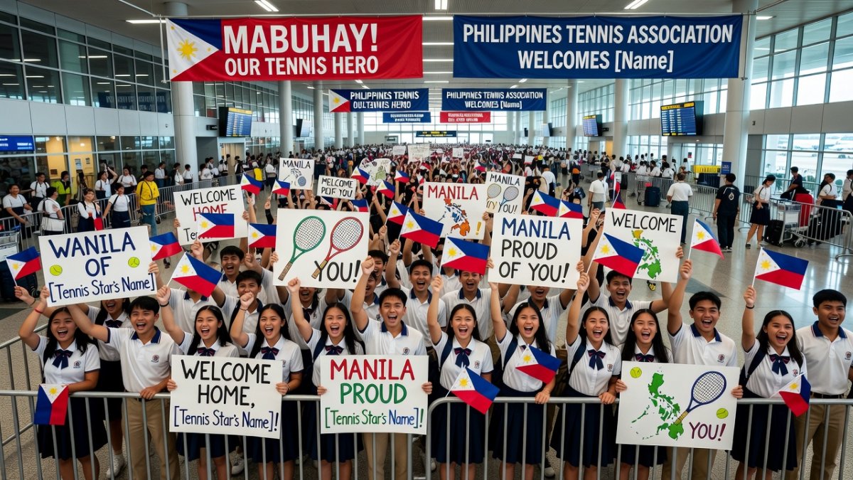Alex Eala arrives at Ninoy Aquino International Airport to a hero's welcome in Manila