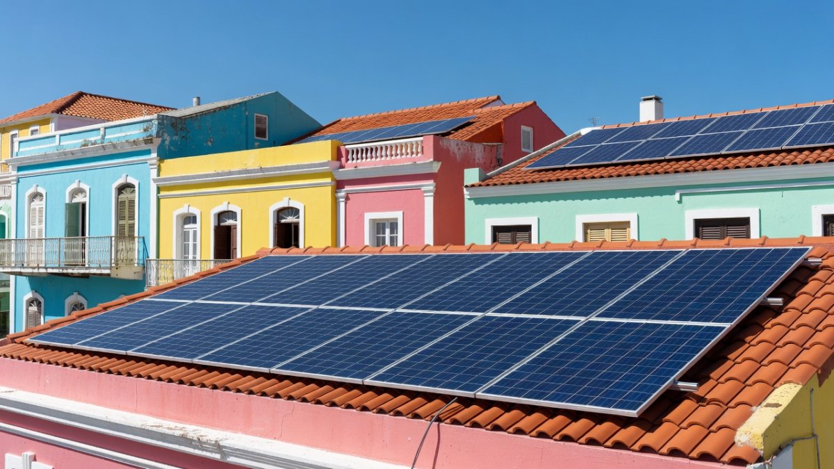 Solar panels on rooftops in Cuba renewable energy potential