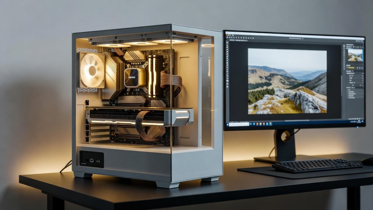 Workstation with GPU for local AI inference