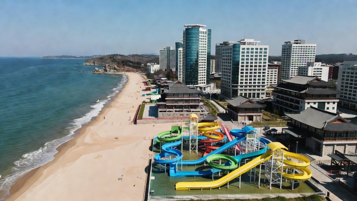 Wonsan resort water slides and facilities