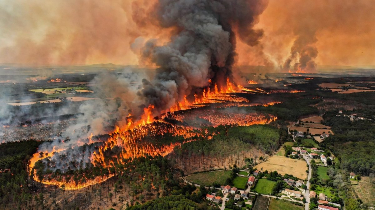 Historic Wildfires: France and Spain Burn as 300,000 Flee