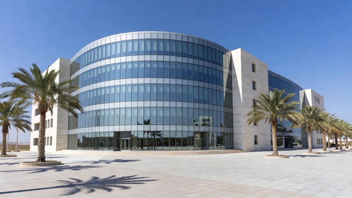 Government building in the Gulf region during heightened security