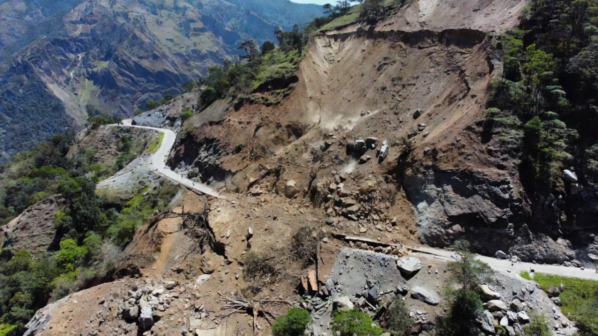 Landslide-prone terrain in India's Western Ghats and Himalayas
